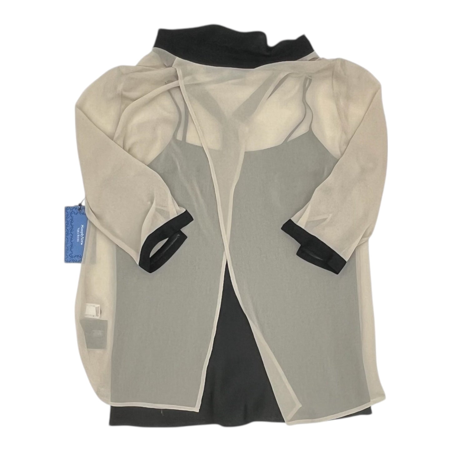 Blouse 3/4 Sleeve By Simply Vera In Black & Tan, Size:S