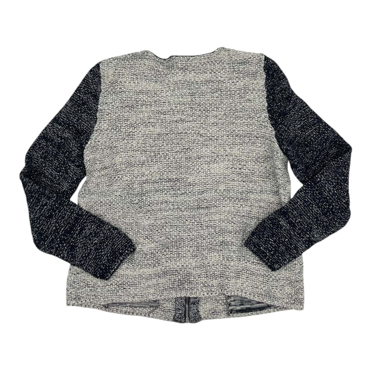 Sweater Cardigan By Talbots In Blue & Cream, Size:M