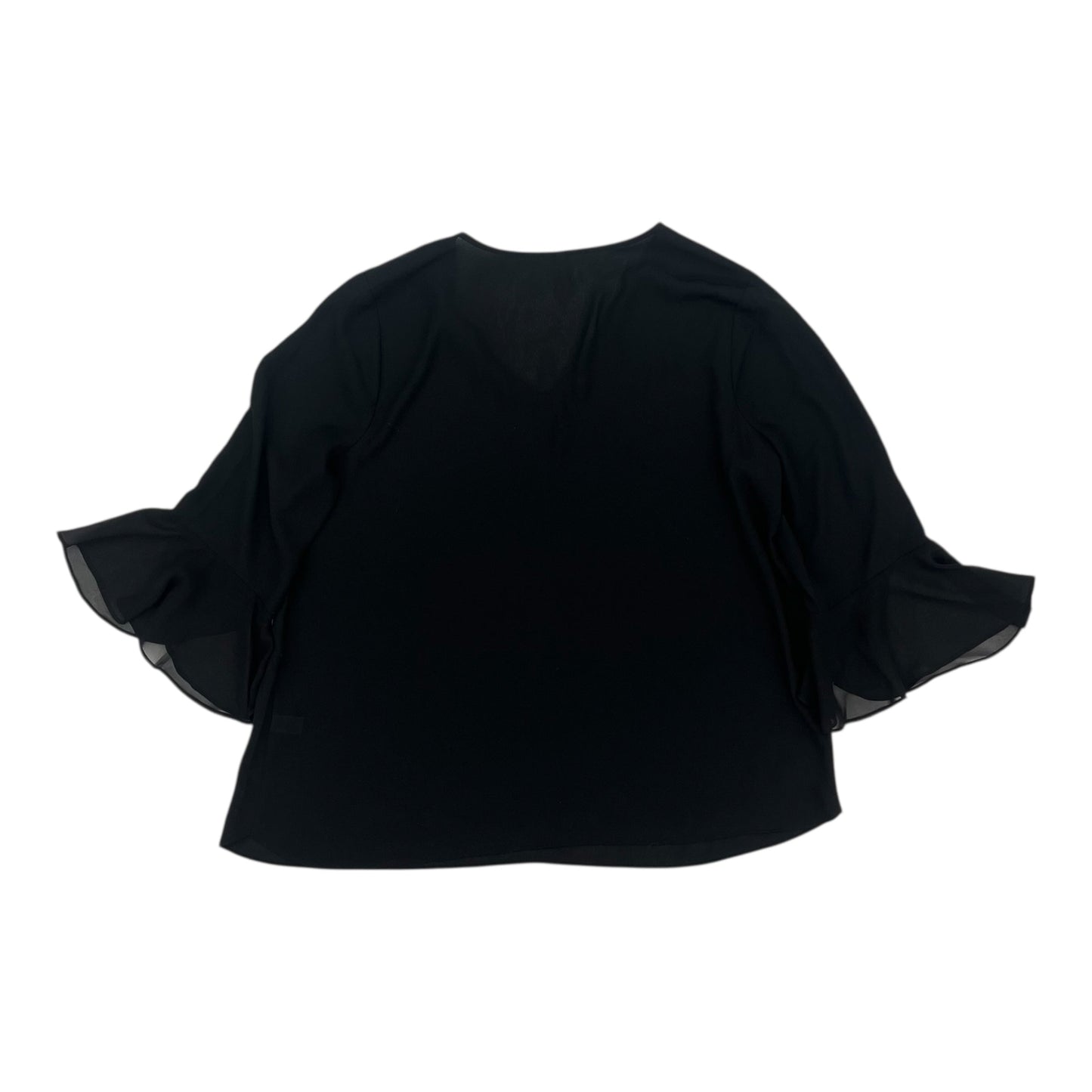 Blouse 3/4 Sleeve By Cato In Black, Size:L