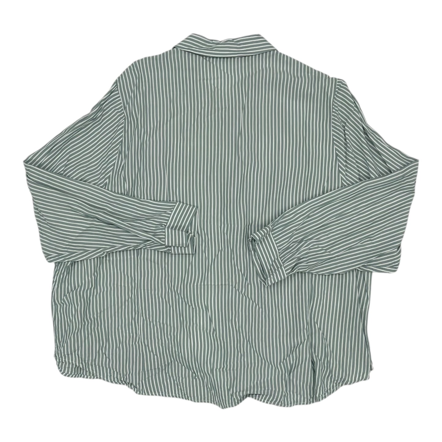 Top Ls By Clothes Mentor In Green & White, Size:2X