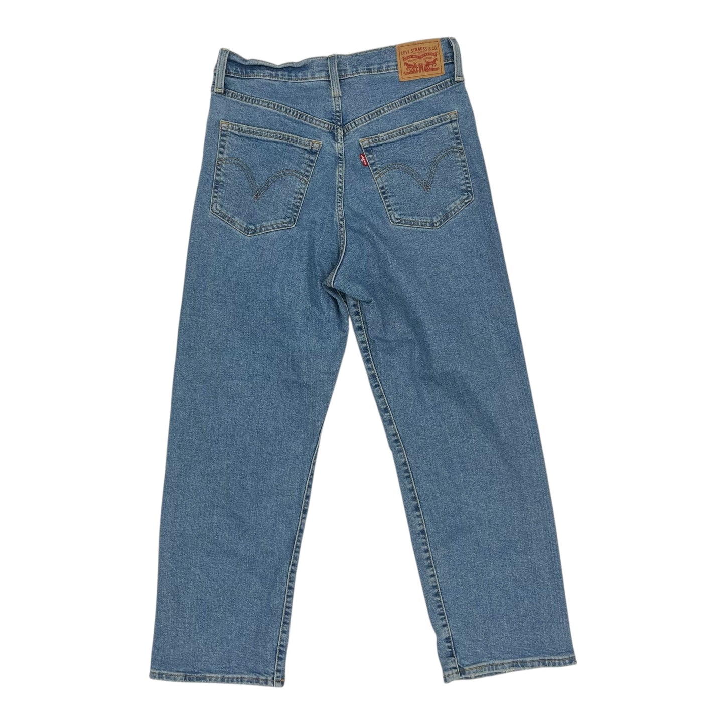 Jeans Straight By Levis In Blue Denim, Size:10