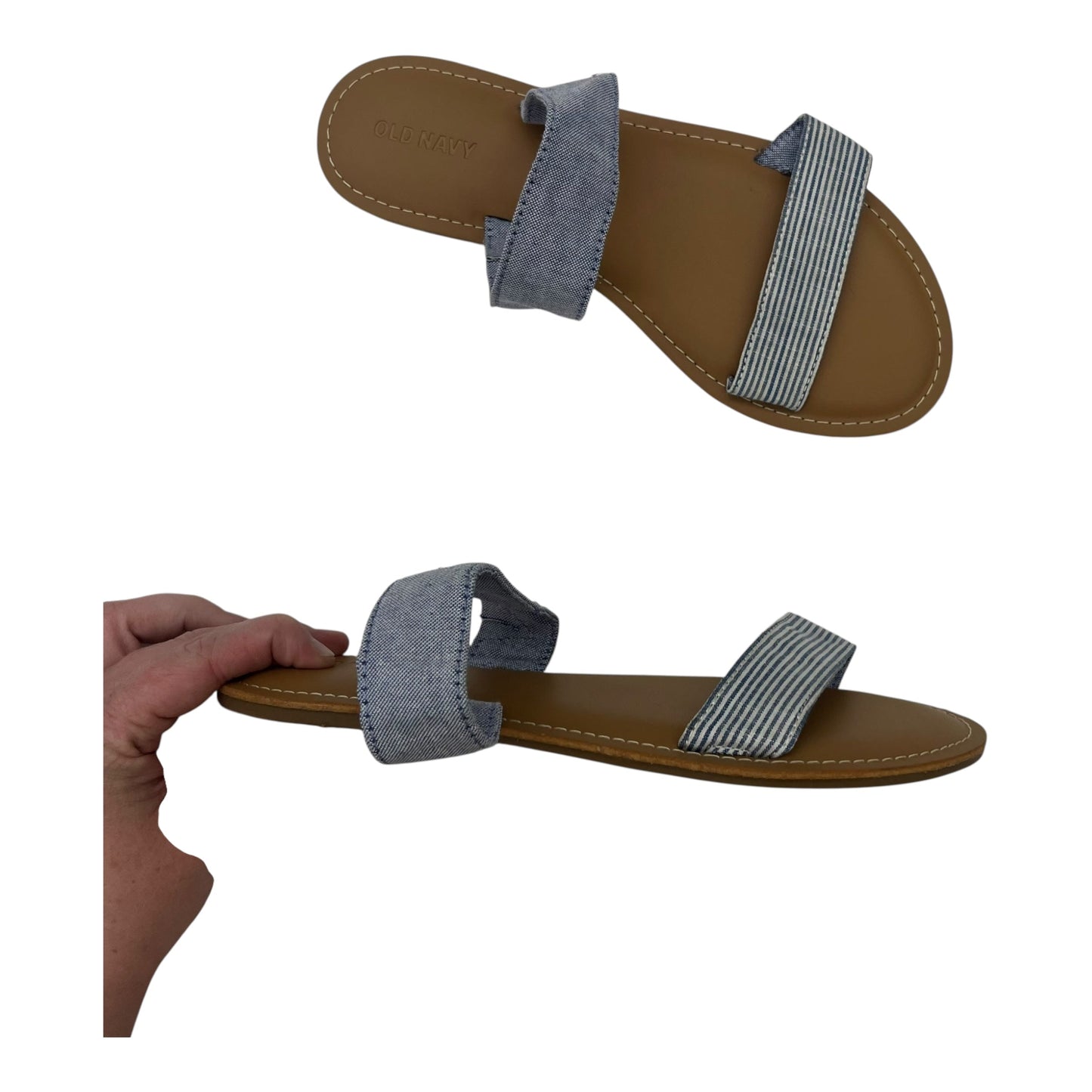 Sandals Flats By Old Navy In Blue, Size:7