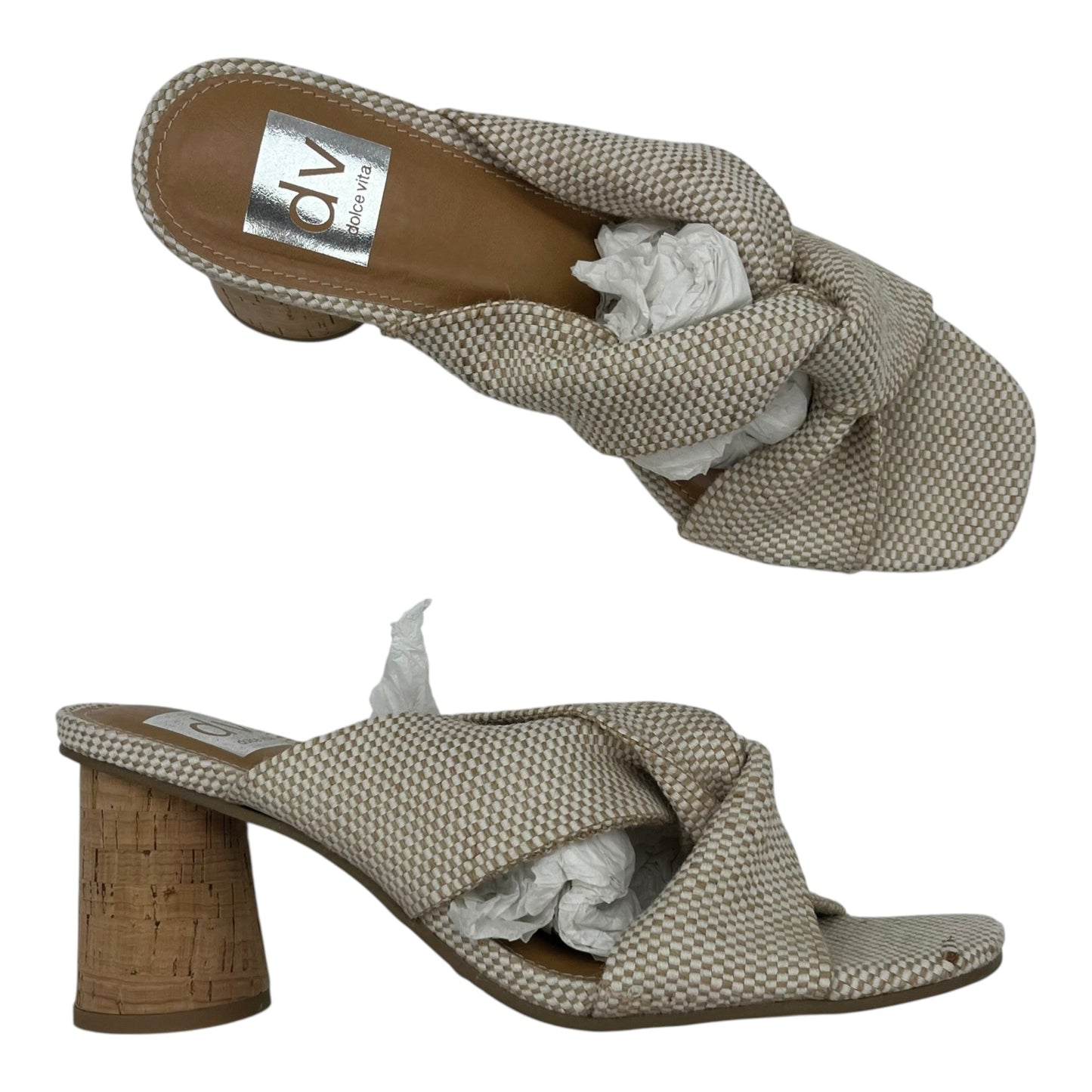Sandals Heels Block By Dolce Vita In Cream, Size:8