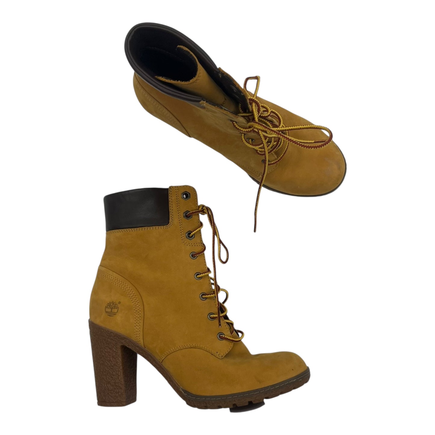 Boots Ankle Heels By Timberland In Brown, Size:7