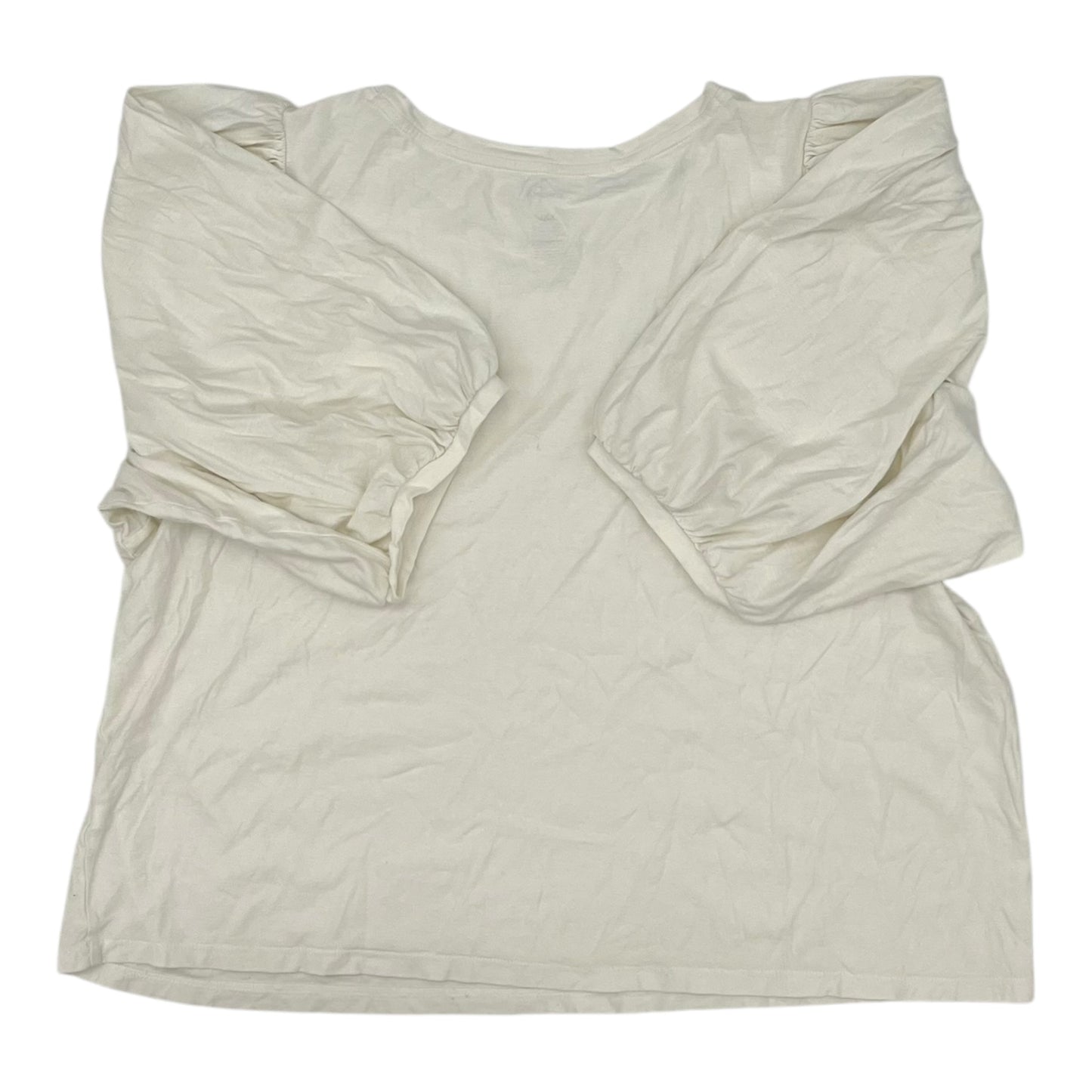 Top 3/4 Sleeve By Sonoma In Cream, Size:Xxl