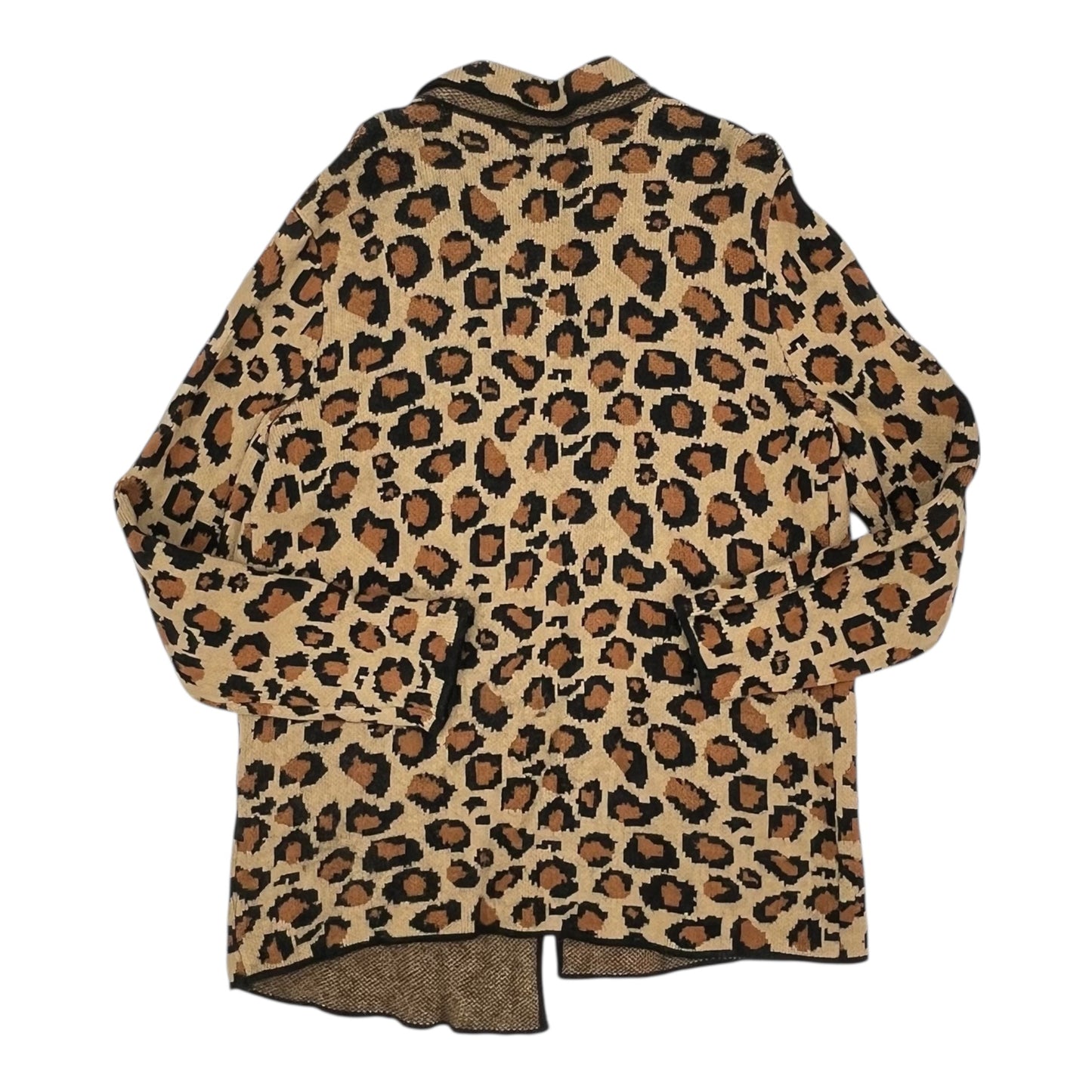Sweater Cardigan By Talbots In Animal Print, Size:L