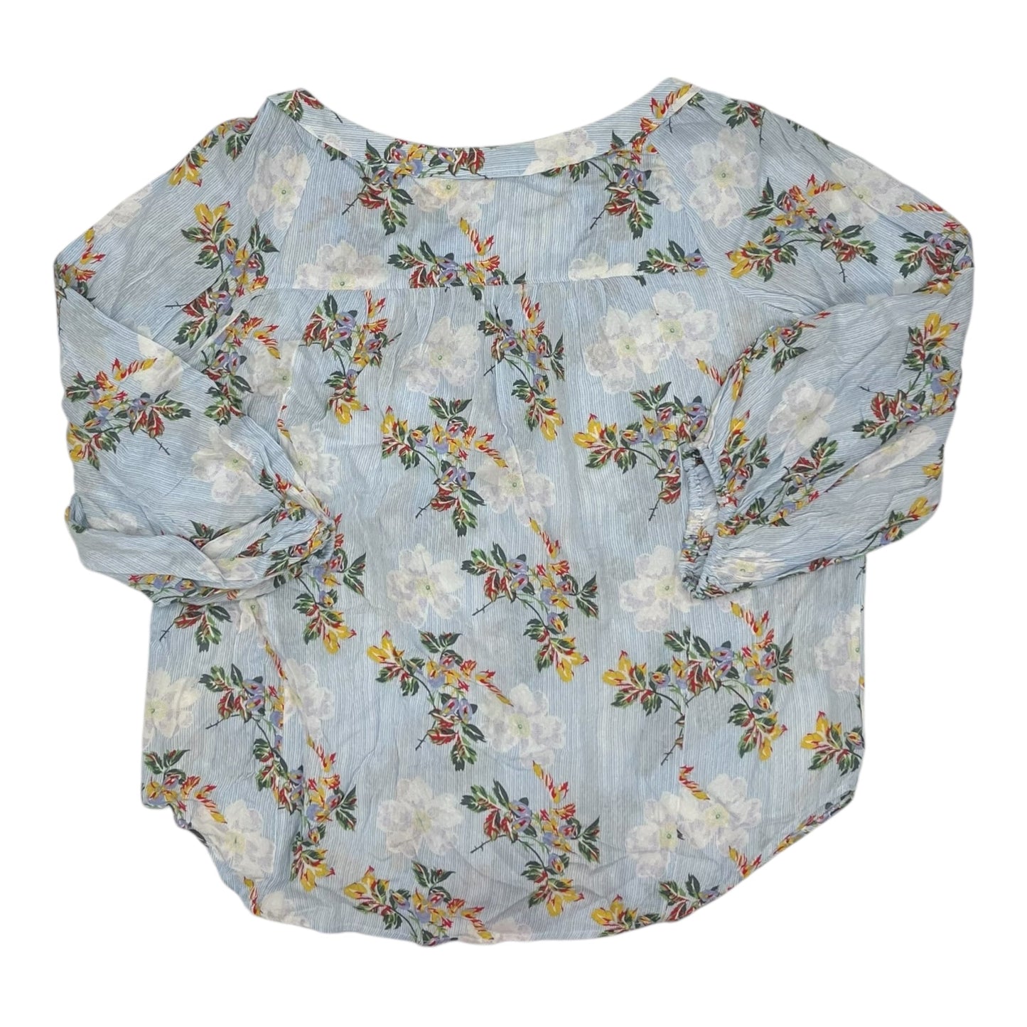 Blouse Ls By Maeve In Blue, Size:L