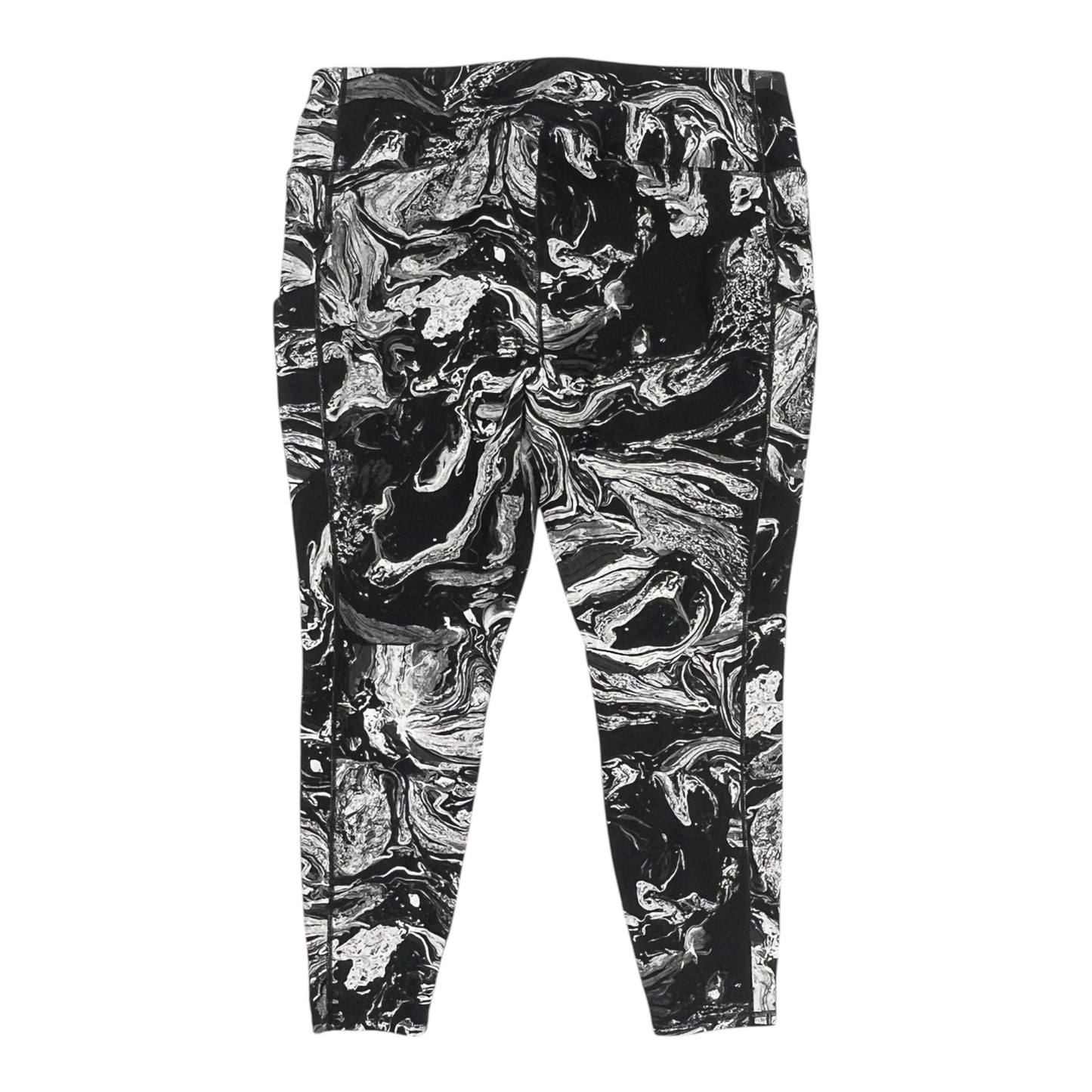 Athletic Leggings By Torrid In Black & White, Size:3X