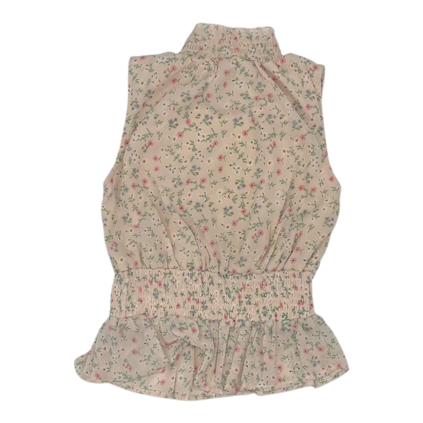 Blouse Sleeveless By Japna In Floral Print, Size:Xs