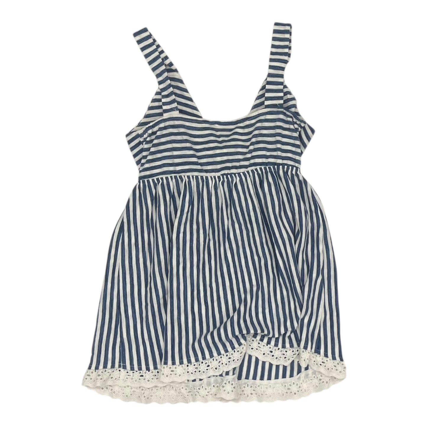 Top Sleeveless By Doe & Rae In Blue & White, Size:S