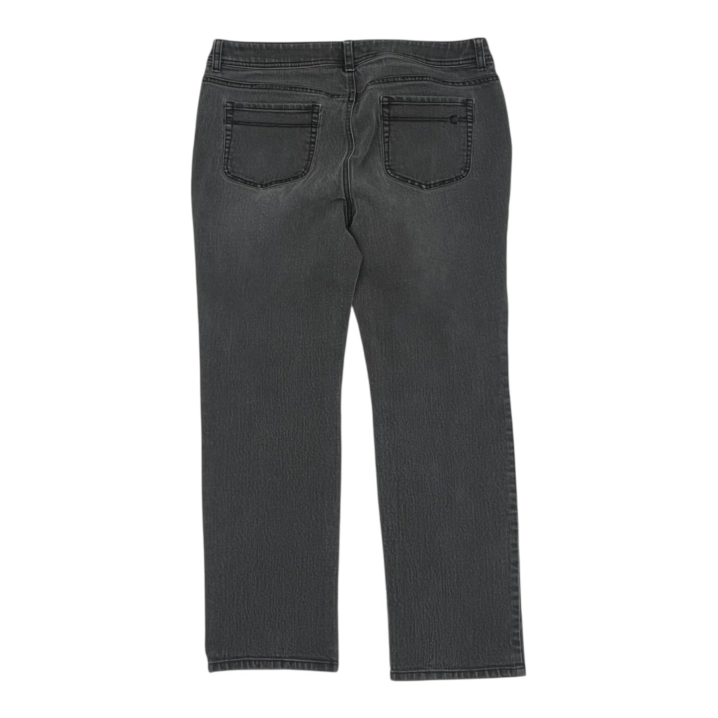 Jeans Straight By Chicos In Black Denim, Size:12