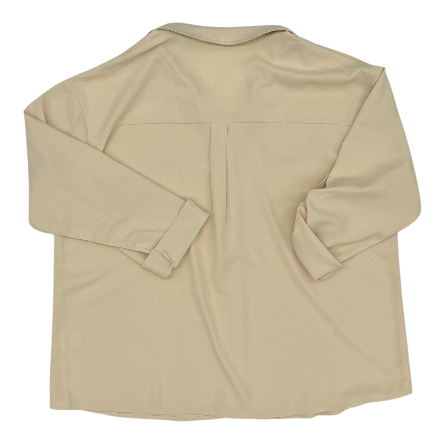 Blouse Ls By Clothes Mentor In Beige, Size:Xxl