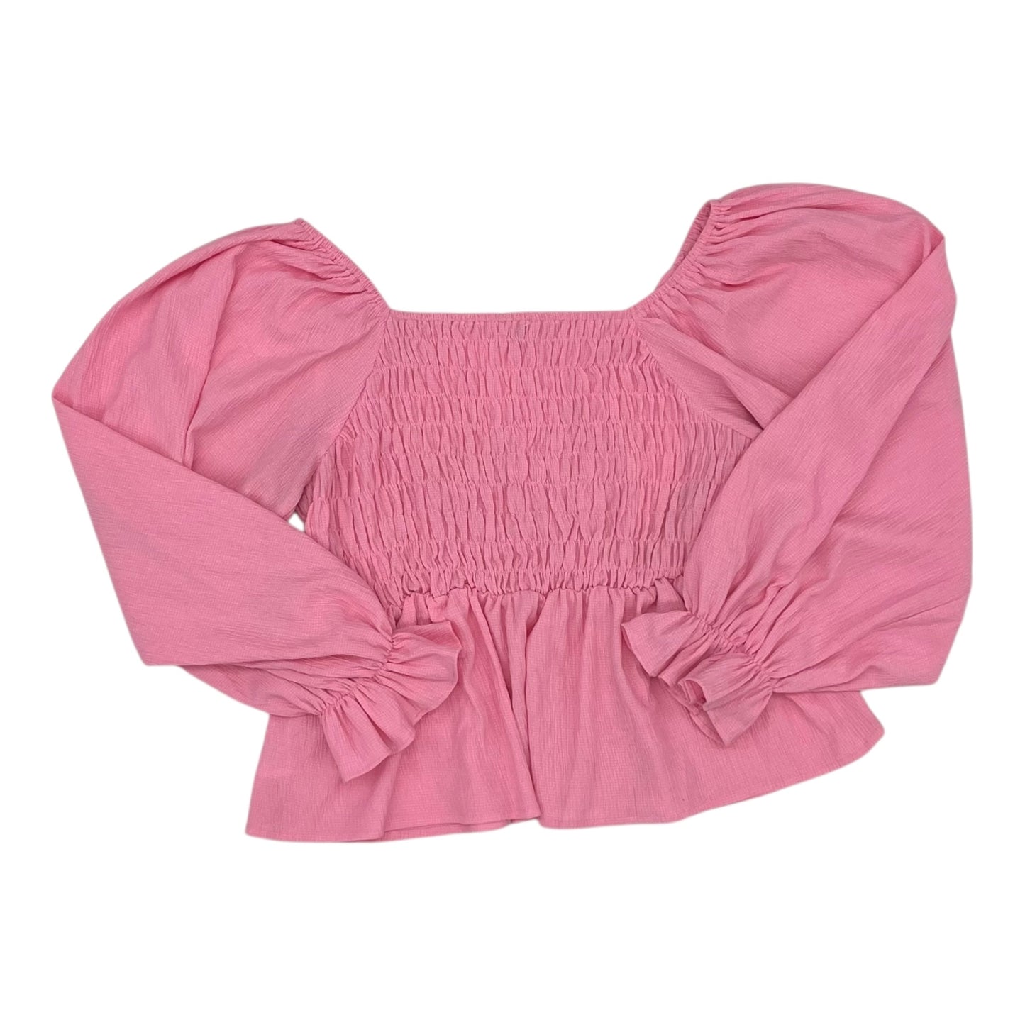 Blouse Ls By She + Sky In Pink, Size:M