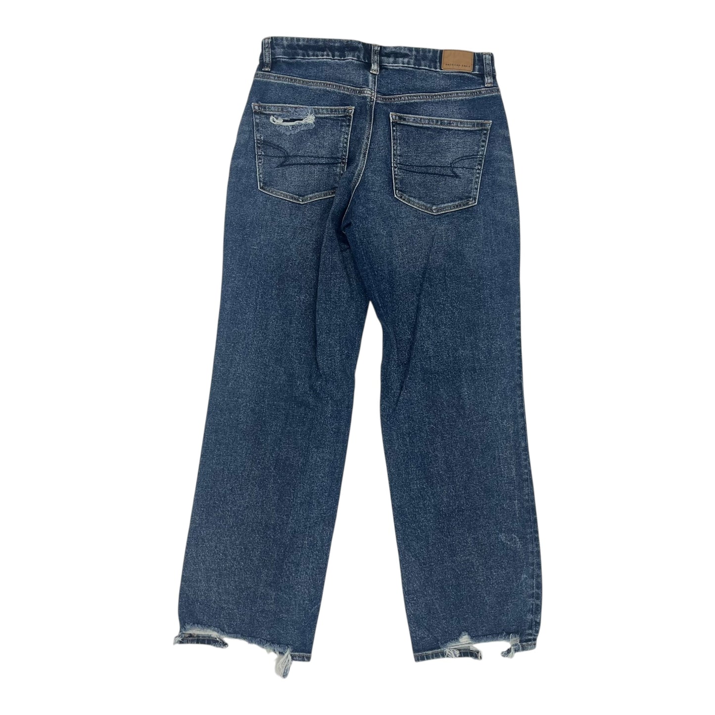 Jeans Straight By American Eagle In Blue Denim, Size:8
