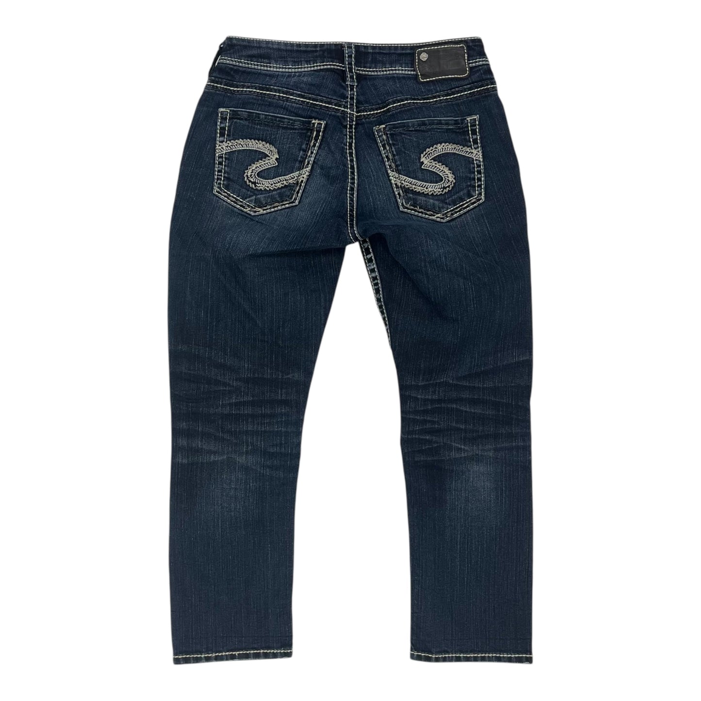 Jeans Straight By Silver In Blue Denim, Size:8