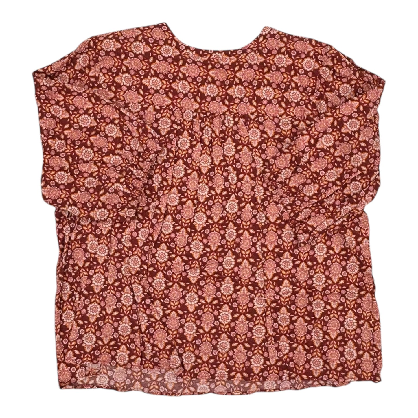 Blouse Ls By Croft And Barrow In Orange, Size:4X