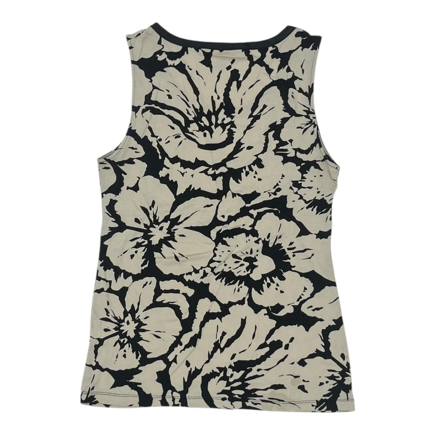 Blouse Sleeveless By Banana Republic In Black & Tan, Size:S