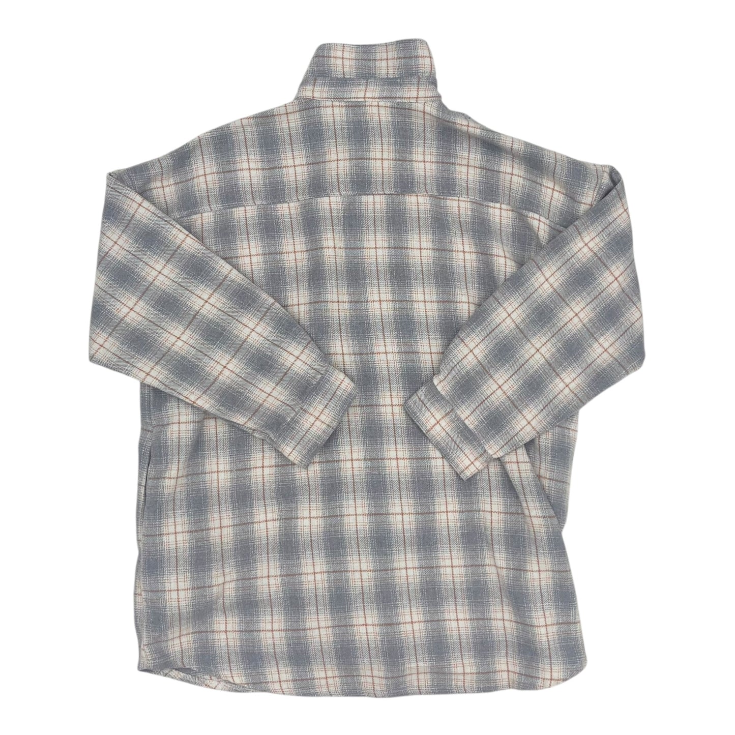 Jacket Shirt By Chicsoul In Plaid Pattern, Size:3X