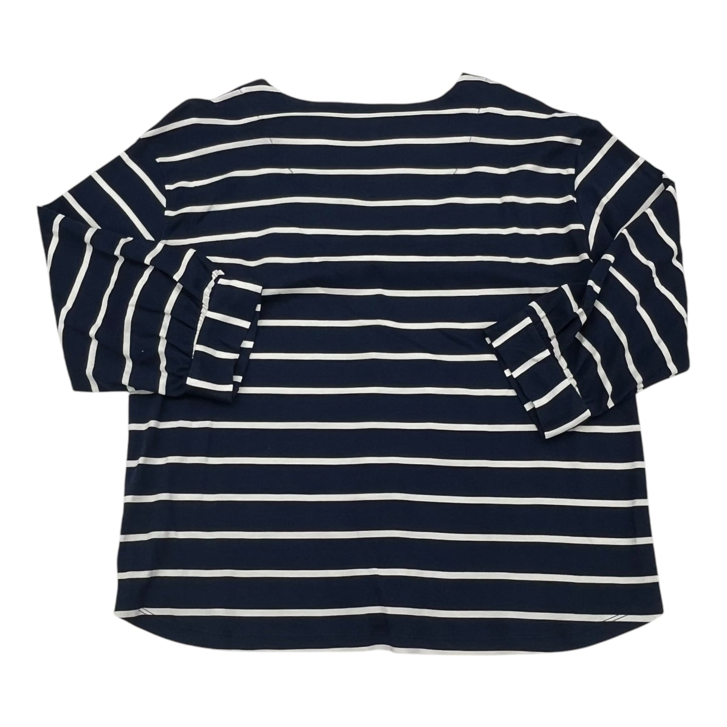 Top 3/4 Sleeve By Croft And Barrow In Blue, Size:L