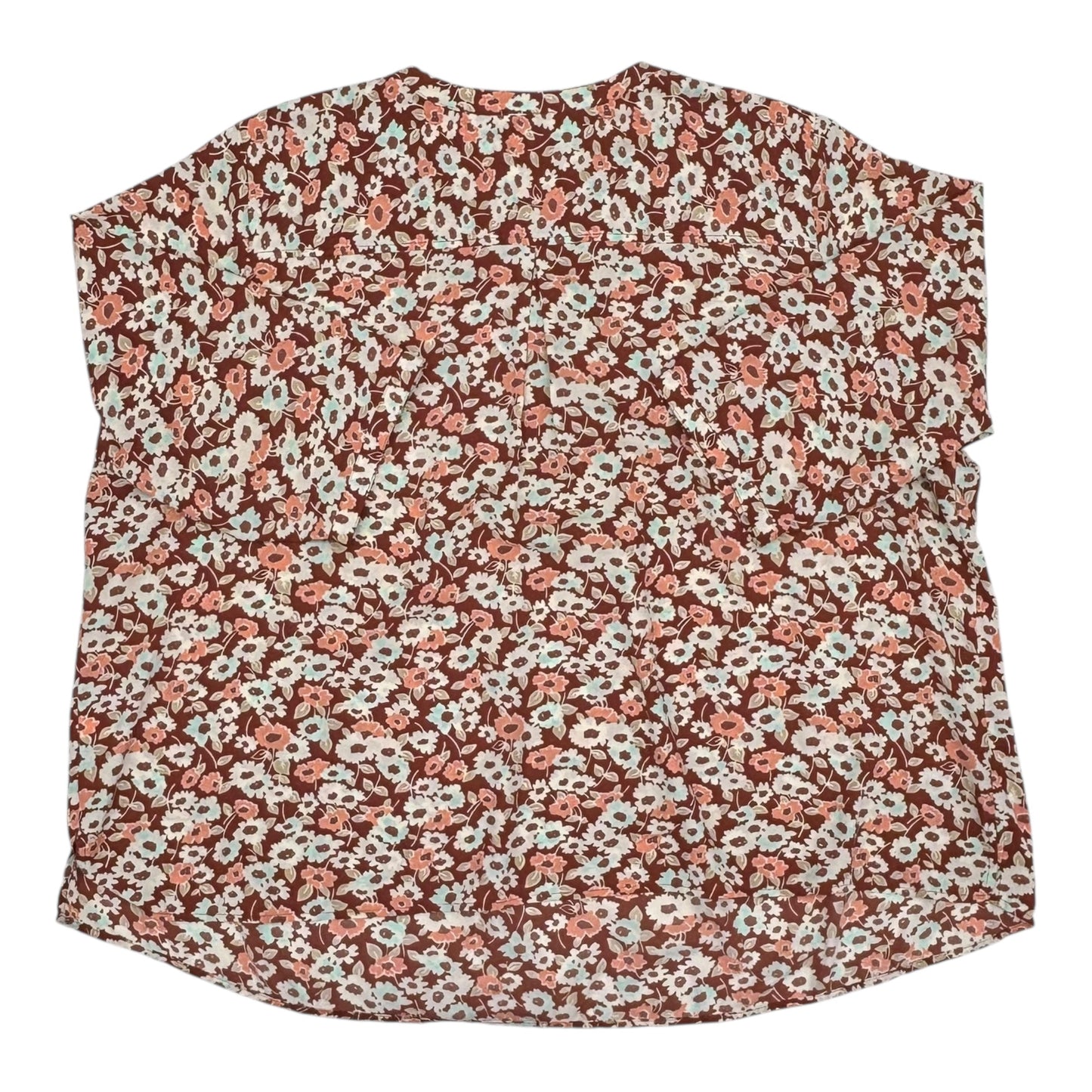 Blouse Ls By Croft And Barrow In Orange, Size:4X