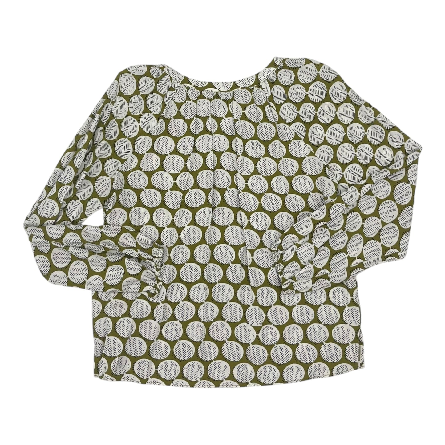 Top Ls By Ann Taylor In Green & Tan, Size:S