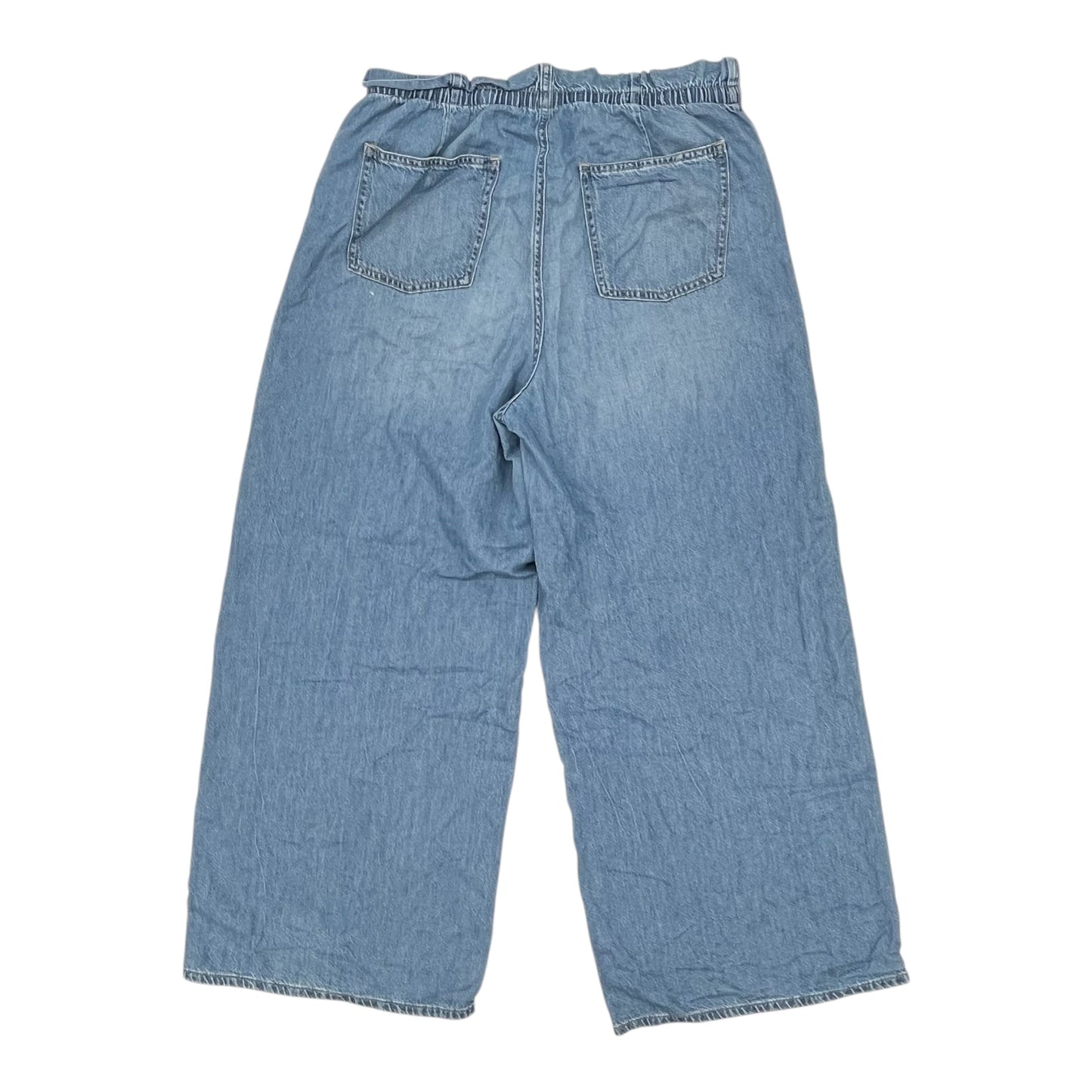 Pants Wide Leg By Gap In Blue Denim, Size:L