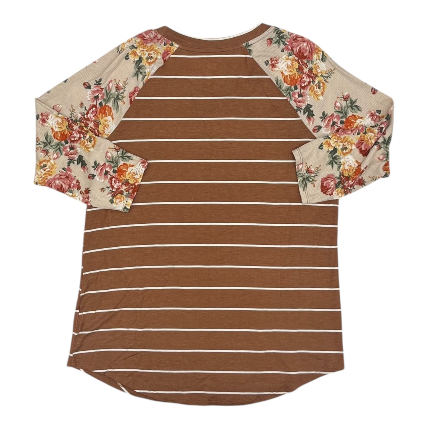 Top 3/4 Sleeve By Maurices In Brown, Size:M