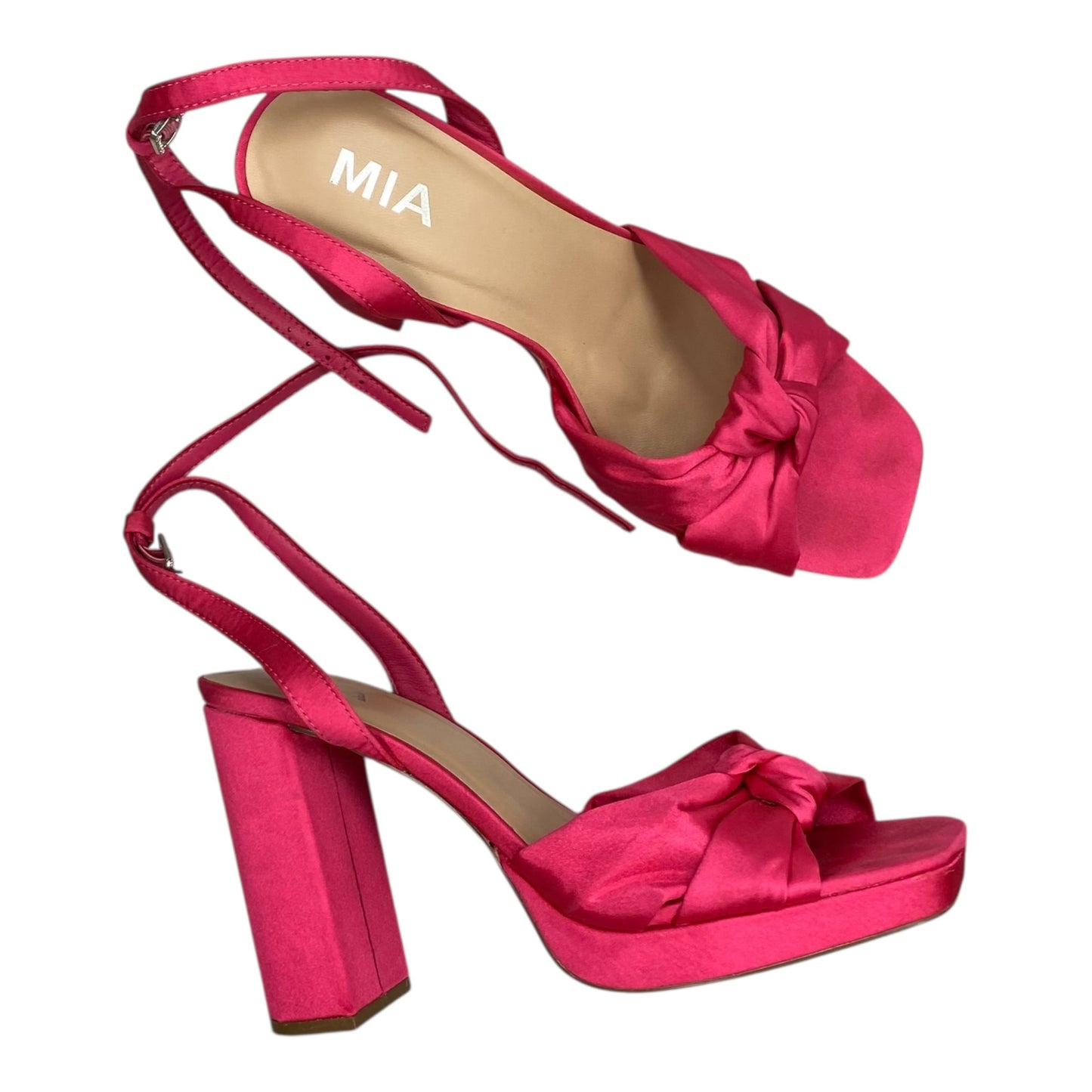 Sandals Heels Block By Mia In Pink, Size:10