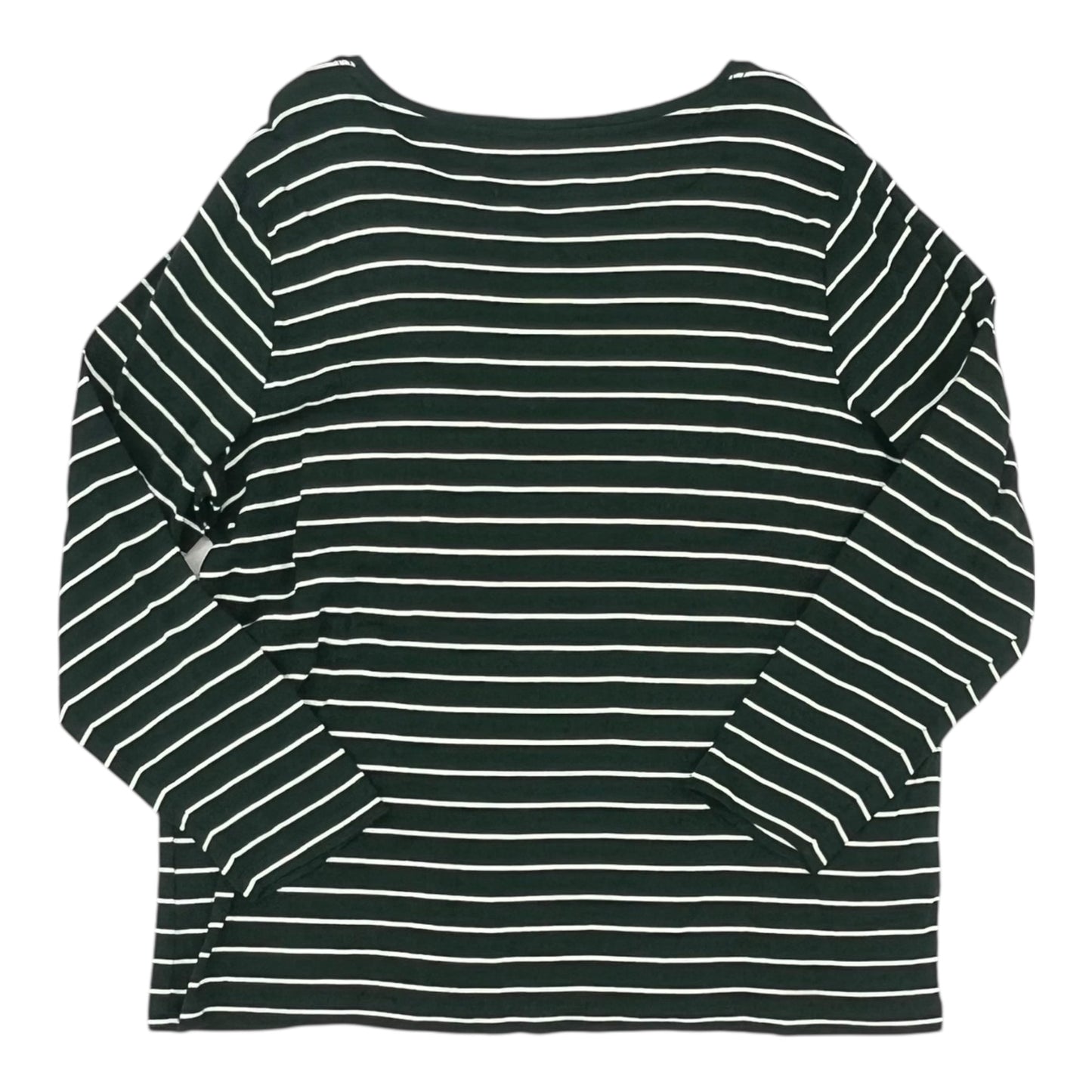 Top Ls By Cj Banks In Green & White, Size:1X
