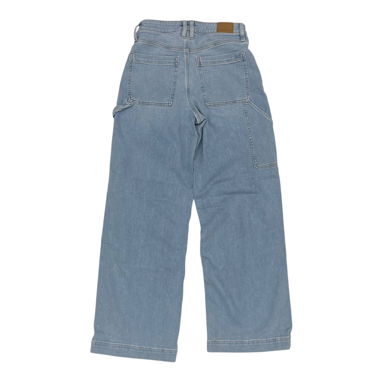 Jeans Wide Leg By American Eagle In Blue Denim, Size:4