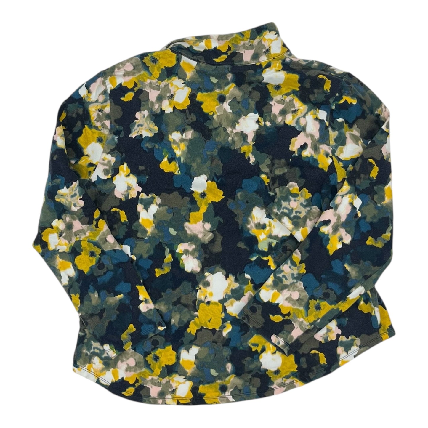 Sweatshirt Collar By Talbots In Floral Print, Size:Xl