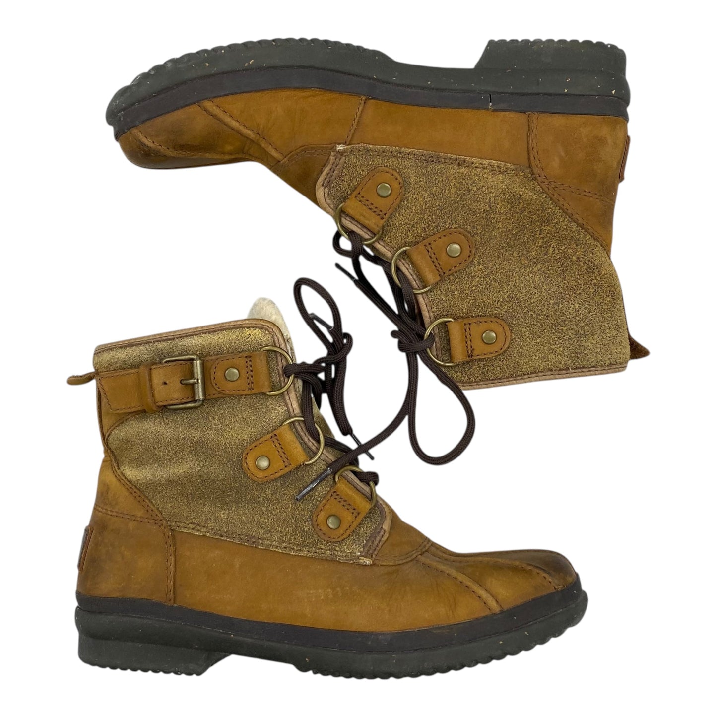 Boots Designer By Ugg In Brown, Size:7