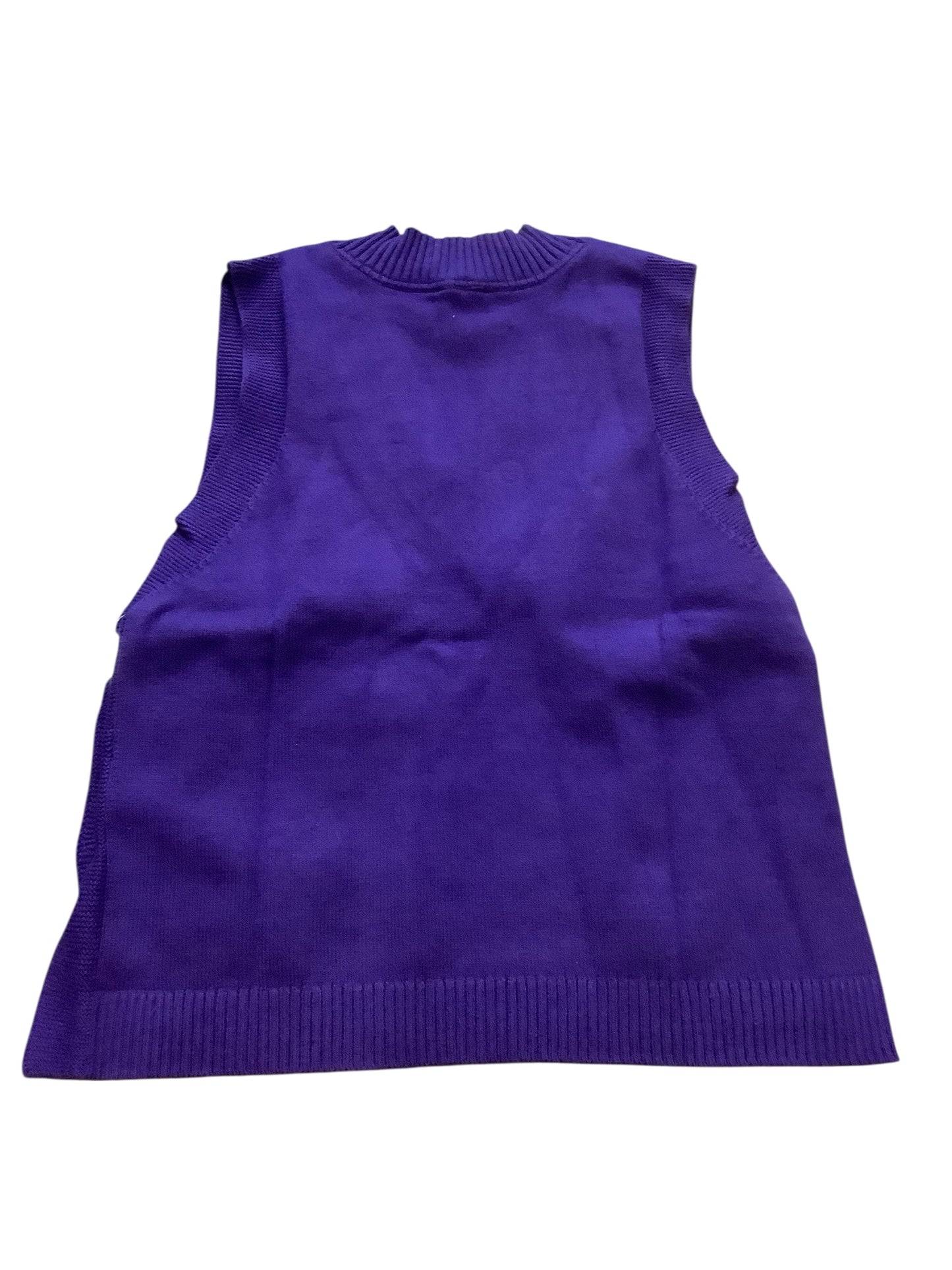 Vest Sweater By J. Jill In Purple, Size:Xs