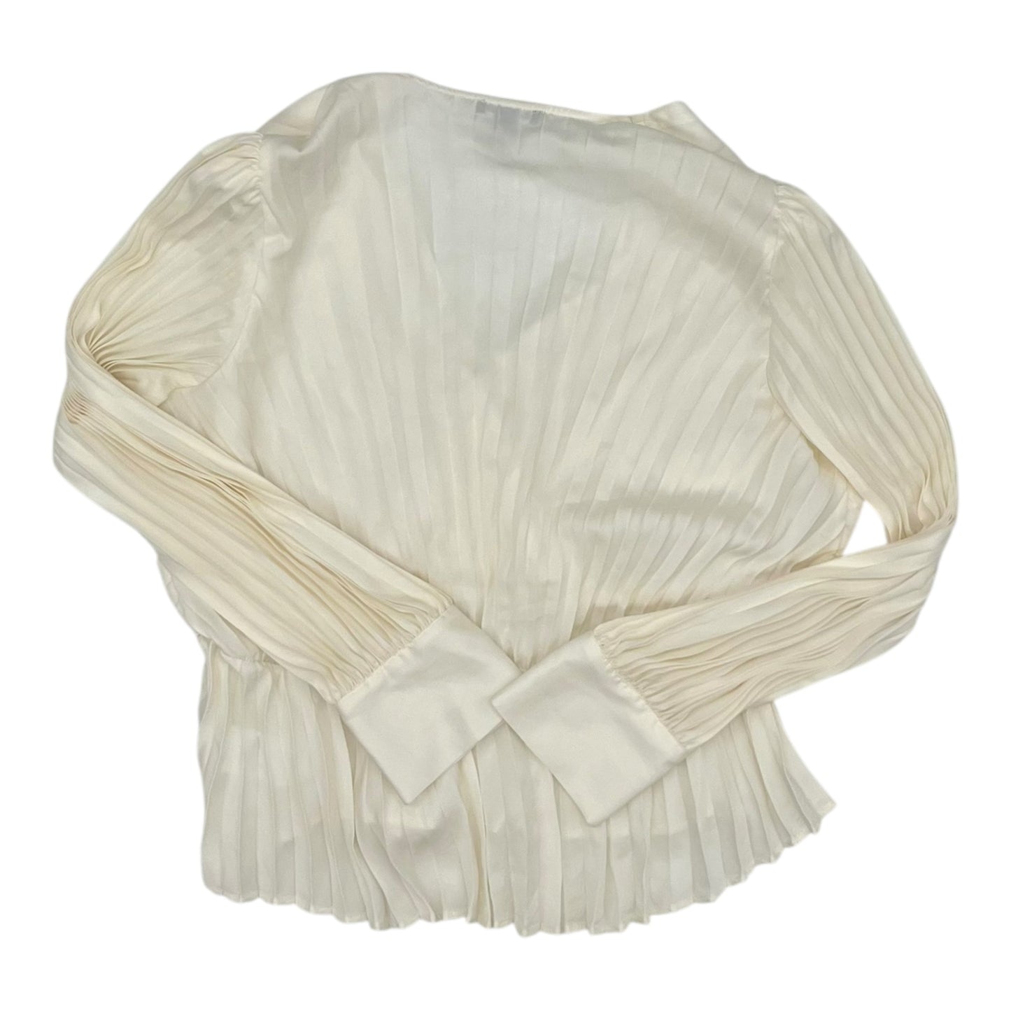 Blouse Ls By Express In Cream, Size:Xl