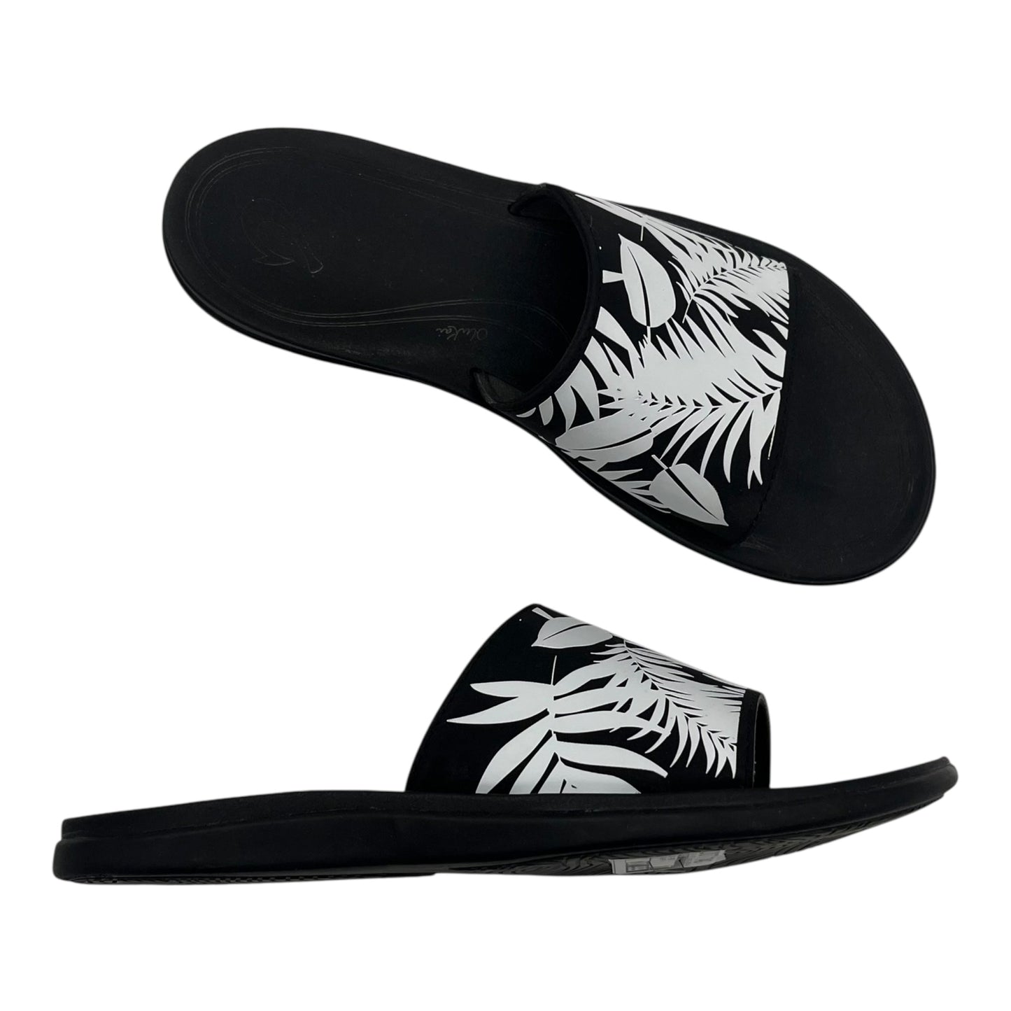 Sandals Flats By Olukai In Black & White, Size:9