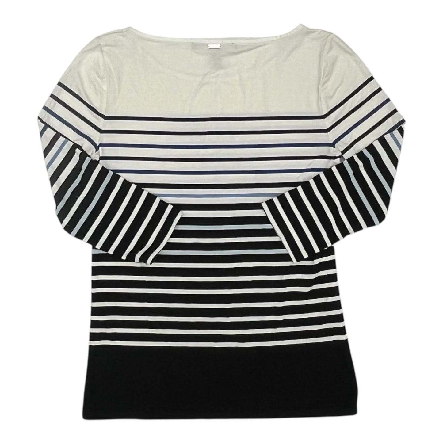 Top 3/4 Sleeve By White House Black Market In Striped Pattern, Size:Xs