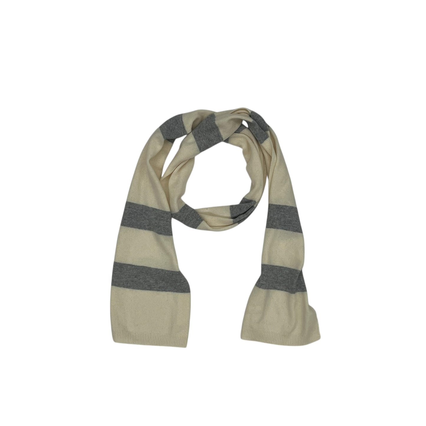 Scarf Winter By Talbots In Grey & White
