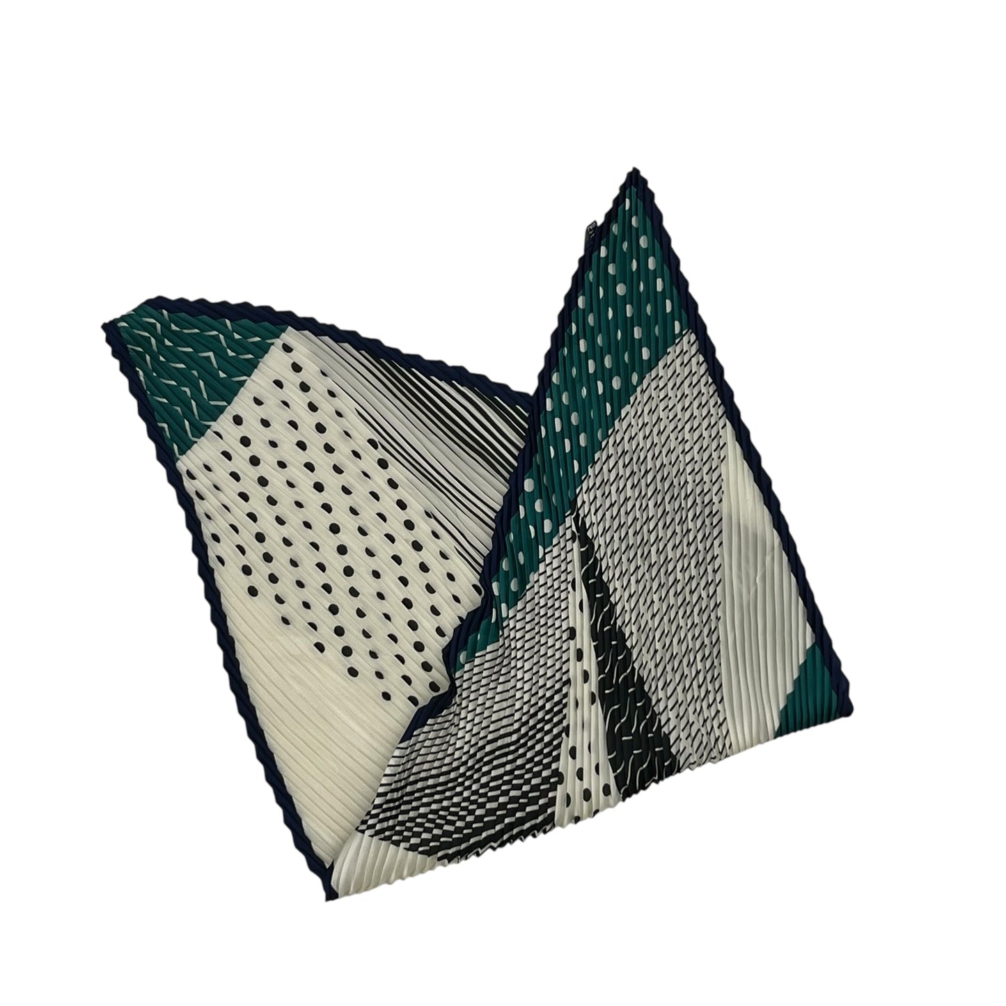 Scarf Square By Clothes Mentor In Blue & Cream