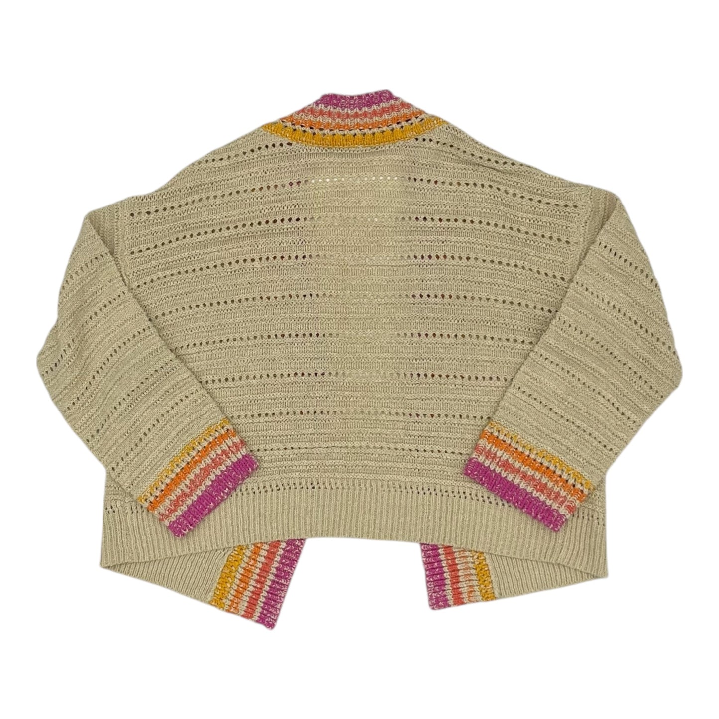 Sweater Cardigan By Isaac Mizrahi Live Qvc In Tan, Size:Xs