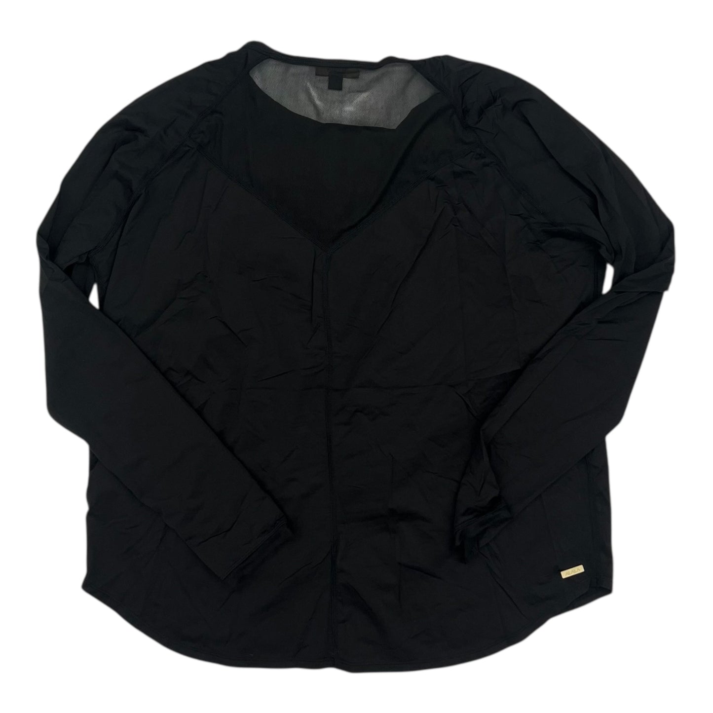 Athletic Top Ls Crewneck By Clothes Mentor In Black, Size:L