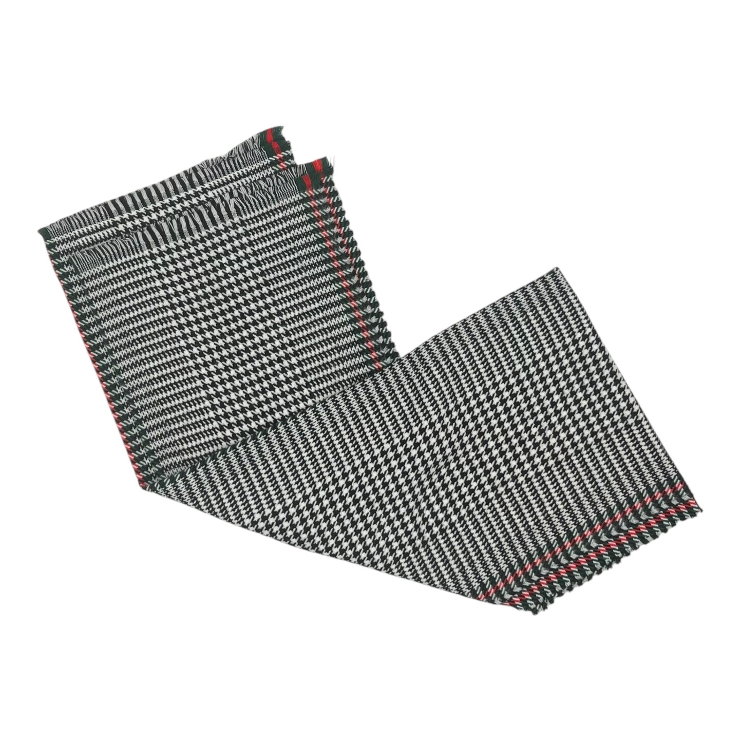 Scarf Winter By Clothes Mentor In Black & Cream