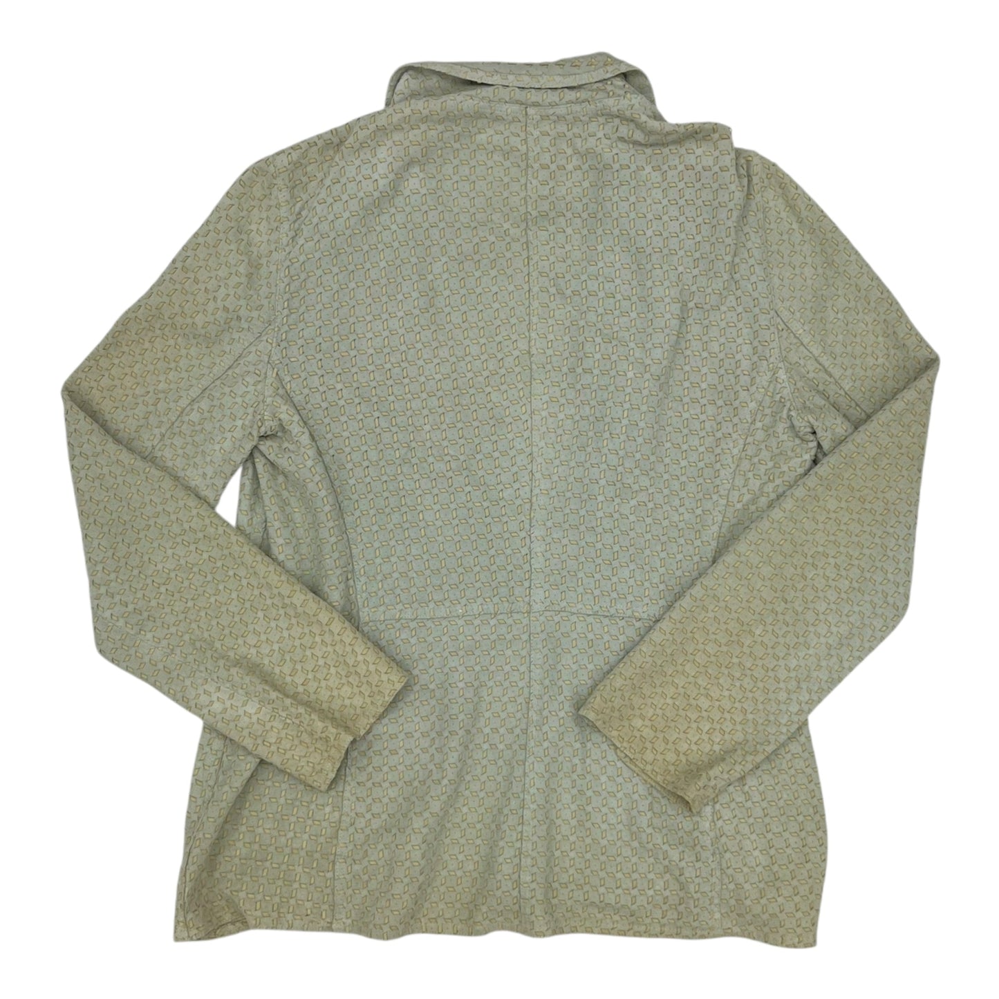 Jacket Leather By Armani Collezoni In Green, Size:S