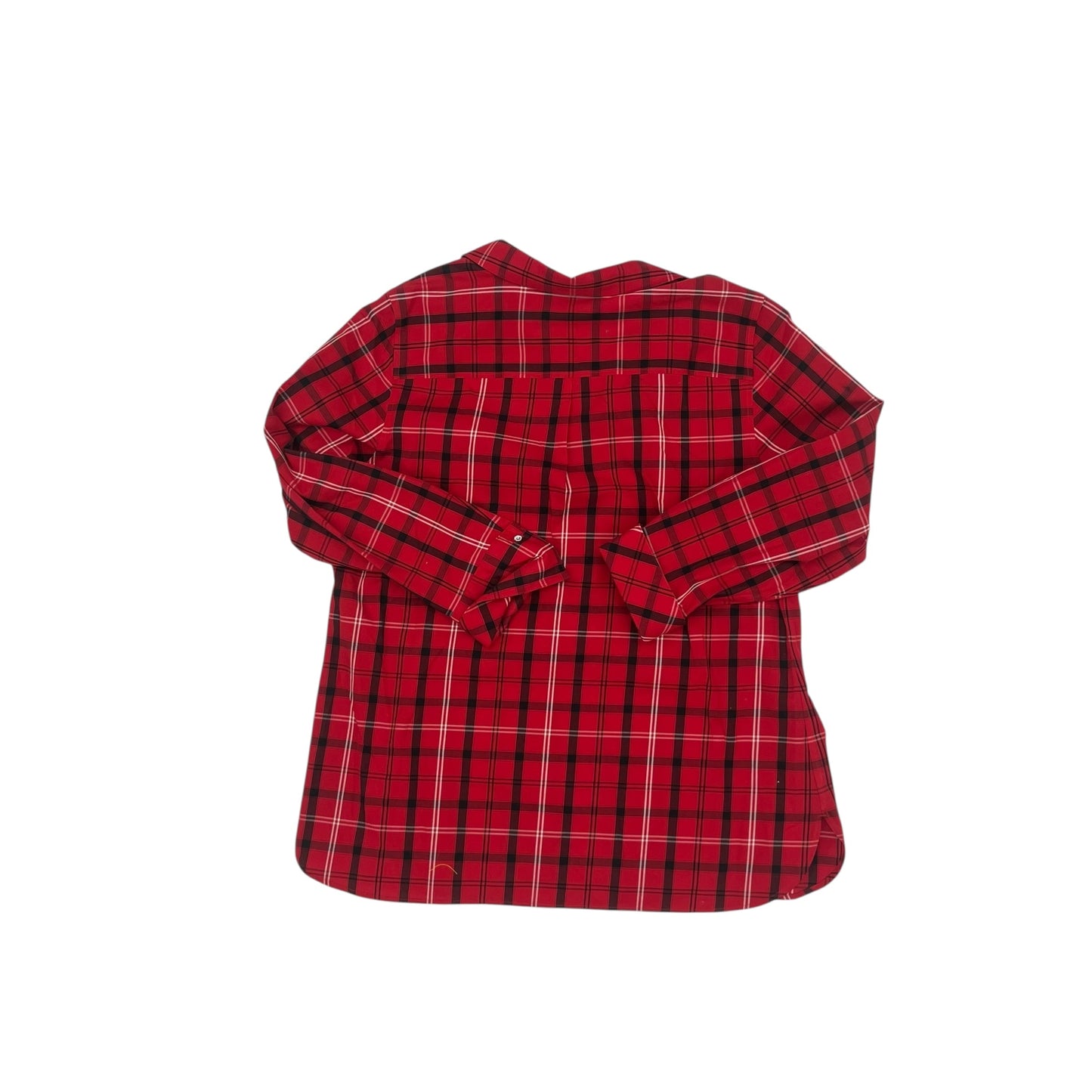 Blouse Ls By Talbots In Black & Red, Size:Lp