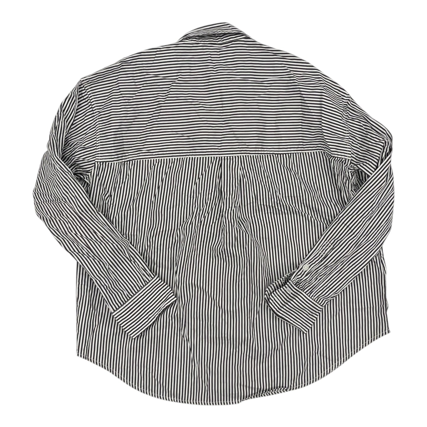 Blouse Ls By American Eagle In Black & White, Size:M