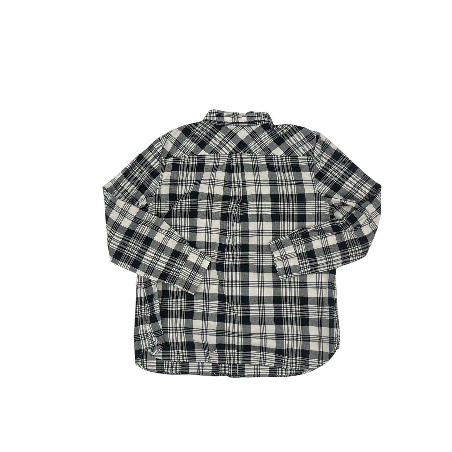 Blouse Ls By Talbots In Black & Cream, Size:Lp