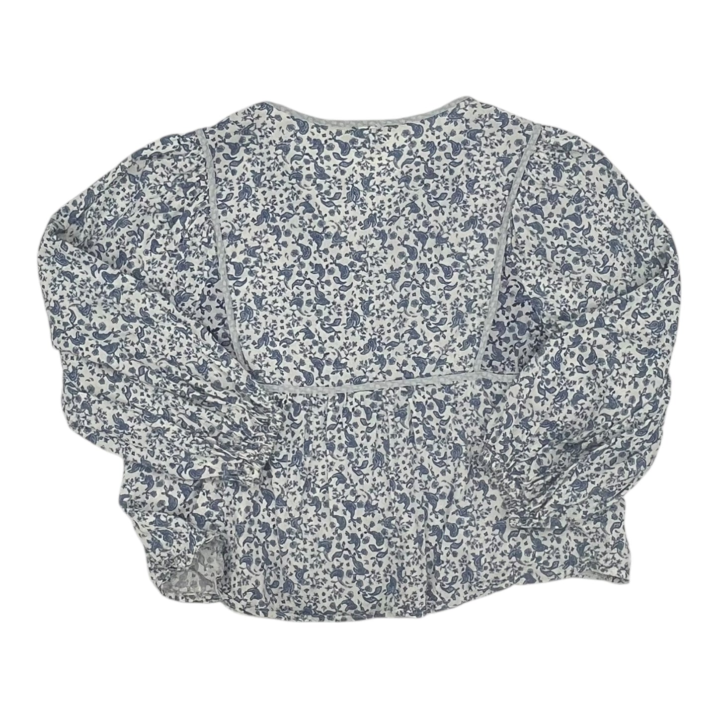 Blouse Ls By Old Navy In Blue & White, Size:Xl