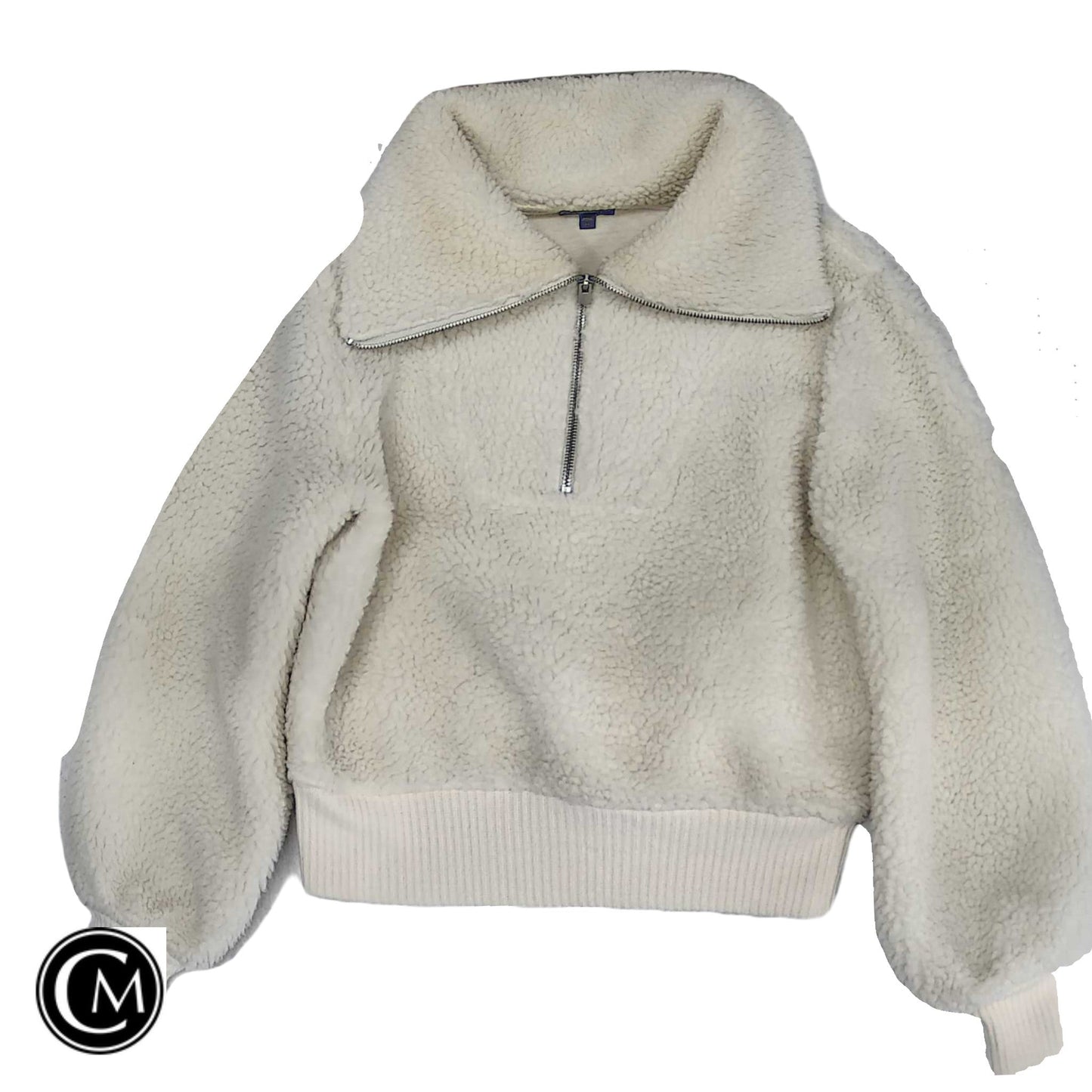 Jacket Fleece By Express In Cream, Size: Xs