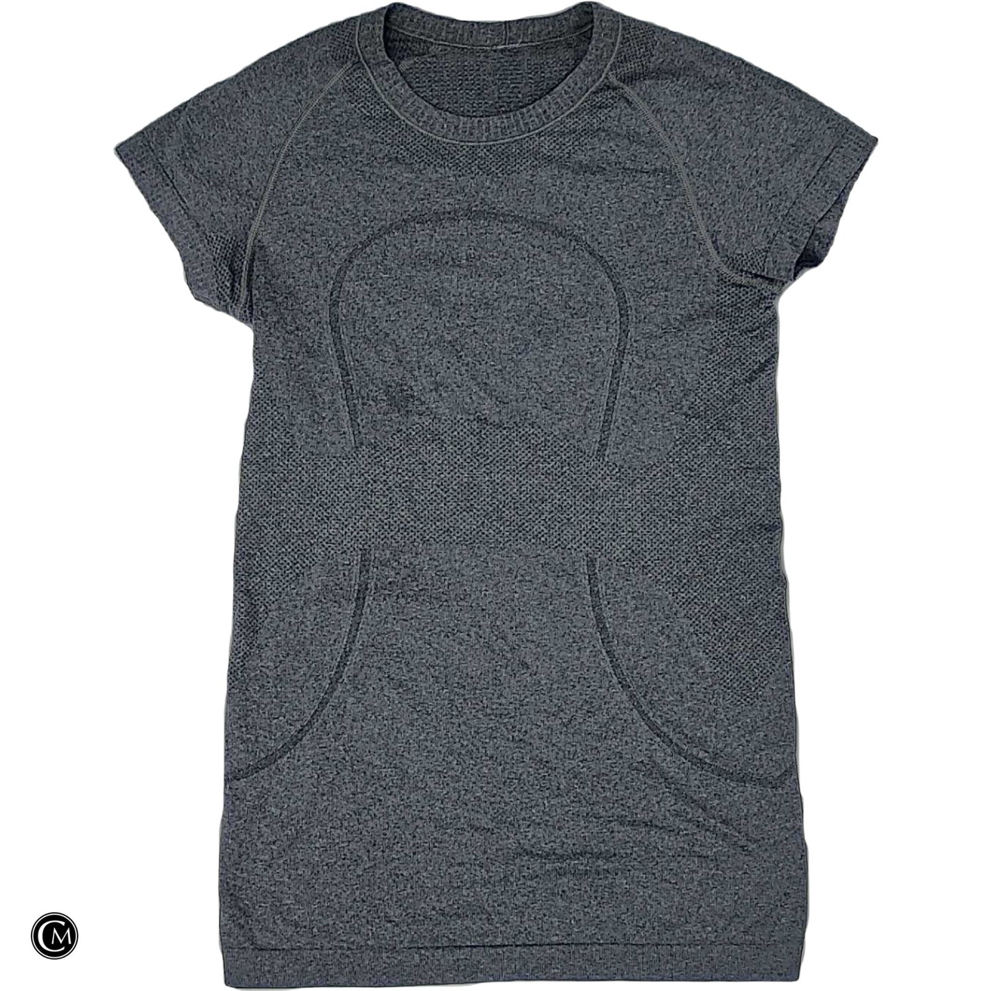 Athletic Top Ss By Lululemon In Grey, Size: S