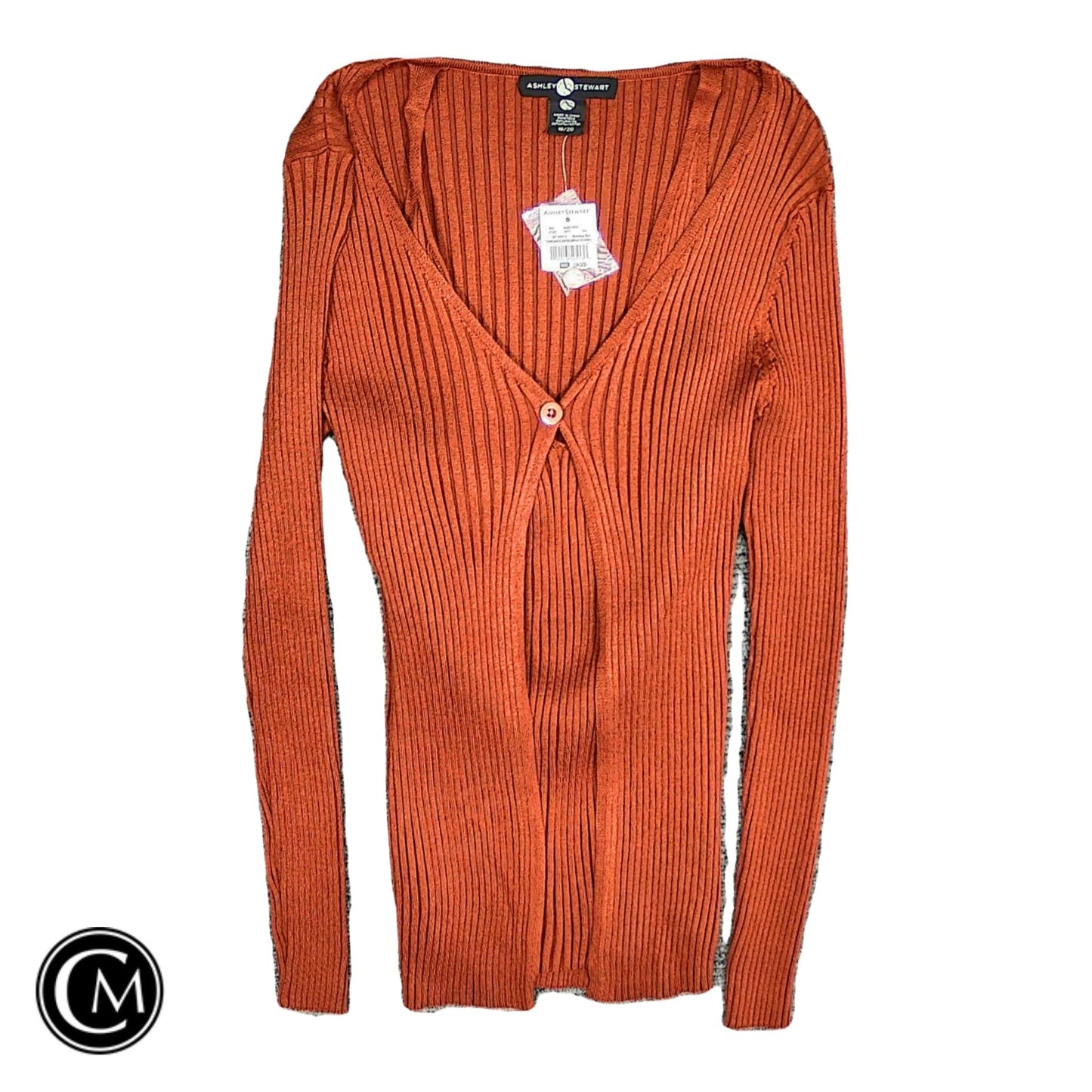 Top Ls By Ashley Stewart In Orange, Size: 1x
