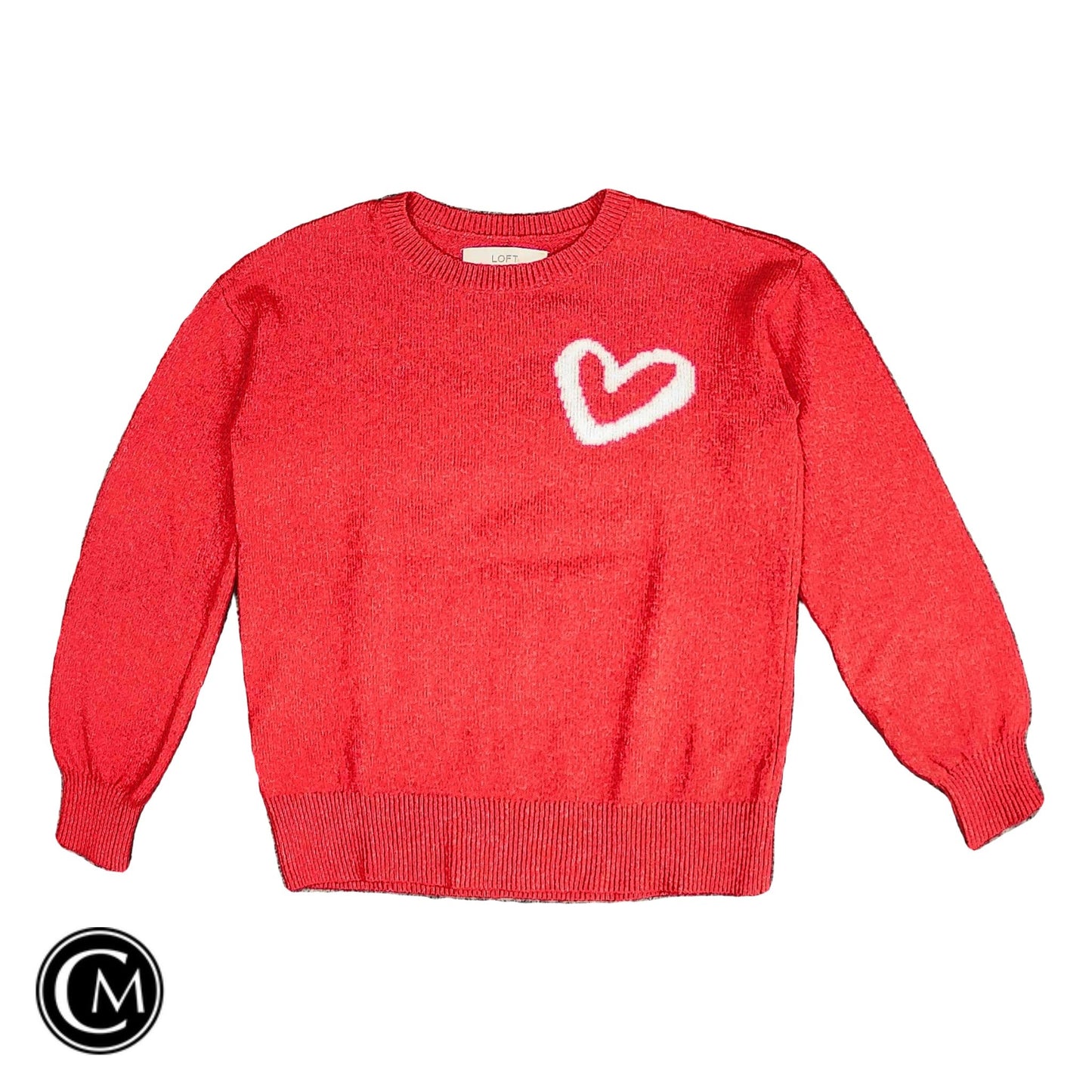 Sweater By Loft In Red, Size: Xxs